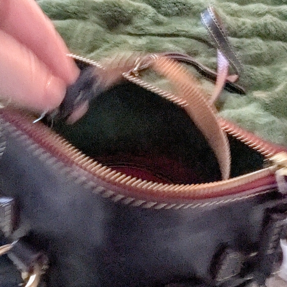 Dooney & Bourke Black Mini Bag with Gold Accents - Picture 7 of 8
